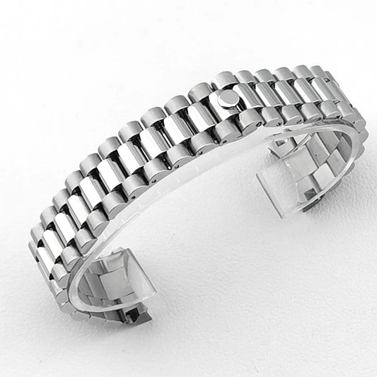 Bracciale in argento rosa massiccio e oro, larghezza della parte superiore 20 mm, realizzato in acciaio inossidabile 316L, adatto per casse di orologi meccanici