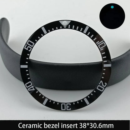 38mm x 30.6mm Sloped Ceramic Bezel GMT and Diving Watch Insert for 40mm Men's Watch Replacement Watch Bezel Inserts