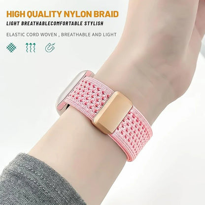 Bracelet magnétique en nylon pour Apple Watch, compatible avec les tailles 40mm, 44mm, 45mm, 46mm, 49mm, 41mm, 38mm, et les séries iWatch SE, 7, 6, 8, 9, 10, Ultra 2