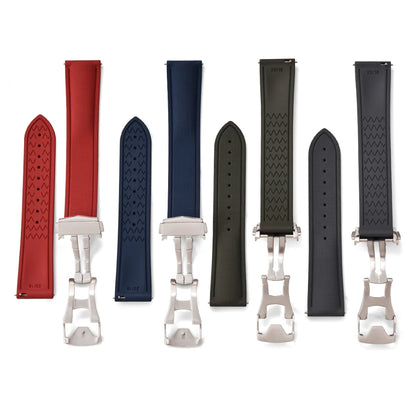 OZE Bracelet montre en caoutchouc flurocarbone - Rapide - Boucle Déployante