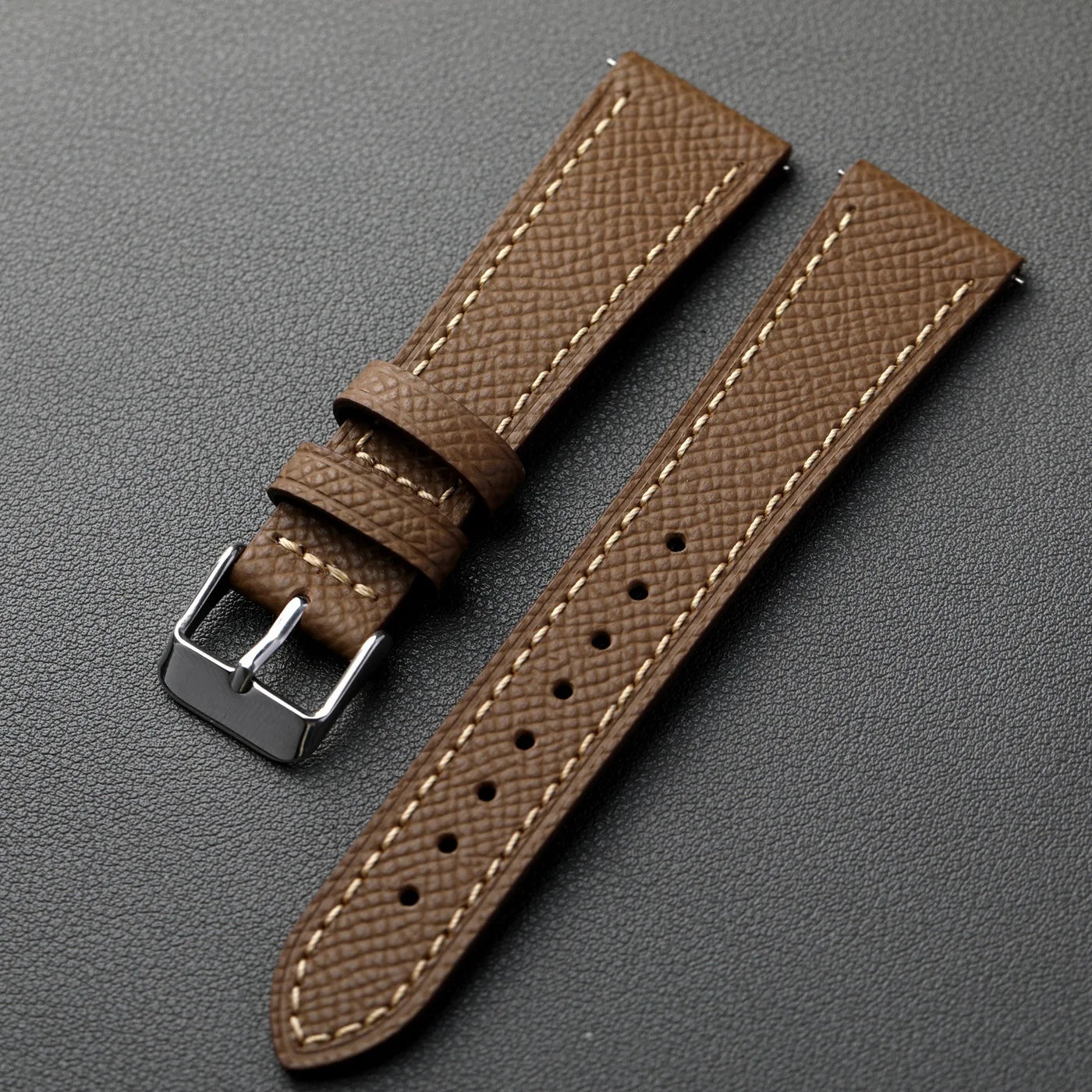 Cinturino in pelle con motivo a palmo fatto a mano, di alta gamma 18 19 20 21 22MM, cinturino morbido da uomo in pelle di vacchetta a strato superiore, cinturino per orologio in stile retrò