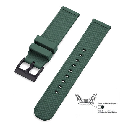 Premium Quality 18mm 20mm 22mm FPM/FKM Watch Strap, New Design Quick Release Fluoro Rubber Watchbands for Every Smartwatch Brand
