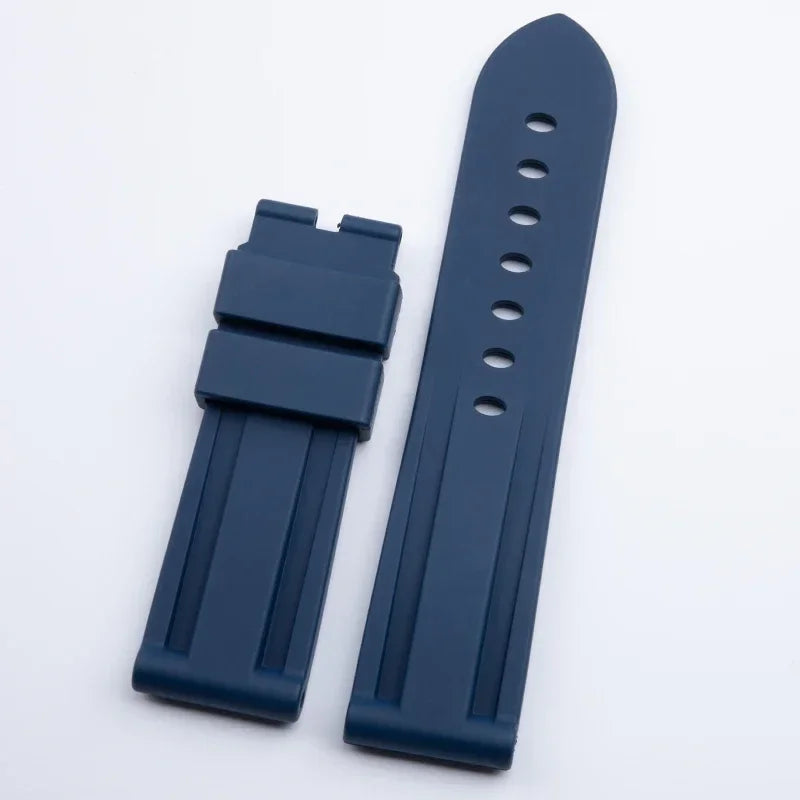 Accessoires intelligents universels, bracelet de montre en caoutchouc FKM souple de 22/24mm, adapté au bracelet Panerai, boucle à ardillon PAM441/111