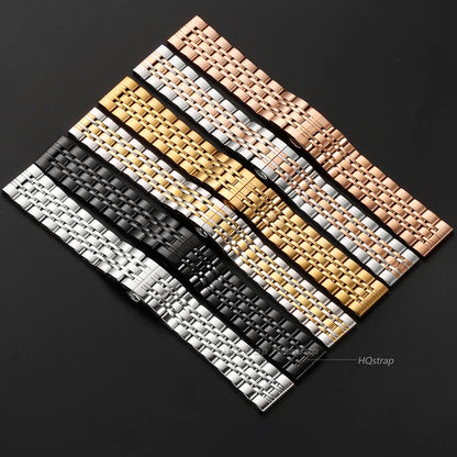 Cinturino per orologio con estremità curva, 14 16 18 19 20 21 22mm, in acciaio inossidabile, in metallo, accessori universali per cinturini di orologi