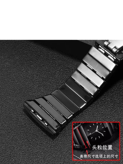 Black Ceramic Watch Strap for Men and Women, Watchband, Watch Chain, Rado Sintra Series, High Quality, 17mm, 26mm, 29mm