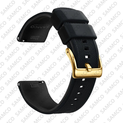 Bracelet de montre en Silicone de qualité supérieure, 18mm 20mm 22mm, à dégagement rapide, en caoutchouc, de remplacement