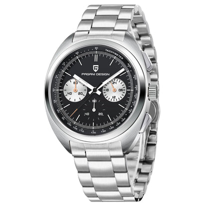 Montre Homme 39mm Chronographe à Quartz - PAGANI DS Panda Dial VK63 Saphir Sport
