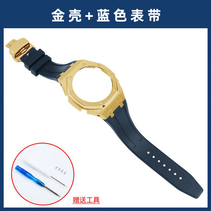 Kit di modifica CasiOak Gen 4 per Casio GA-2100/2110/B2100 GM2100 GBM-2100 GMA-S2100 da donna, con cinturino in silicone e cassa in acciaio inossidabile