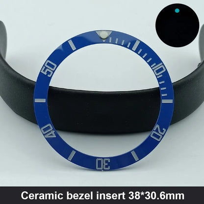 38mm x 30.6mm Sloped Ceramic Bezel GMT and Diving Watch Insert for 40mm Men's Watch Replacement Watch Bezel Inserts