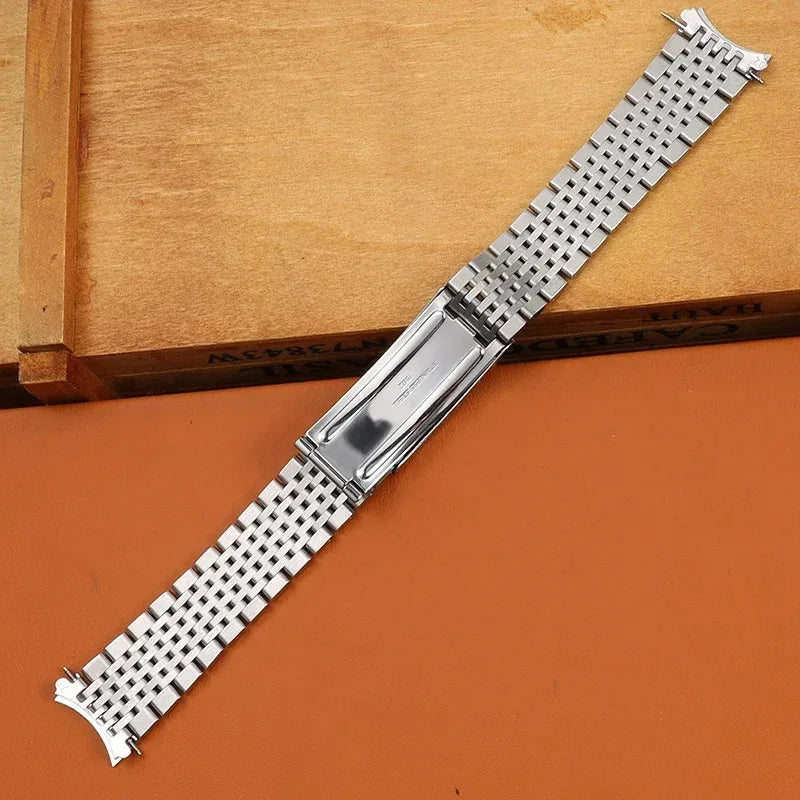 New 18mm 19mm 20mm Solid Rice Bead Stainless Steel Watch Band OMEGA Bracelet