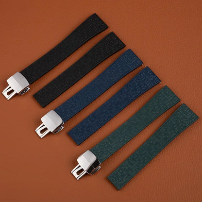 Premium FKM Rubber Watch Strap, Pixel Texture, 18/19/20/21/22mm, CTS Watchbands, for Traditional Men's/Women's Dive Watches