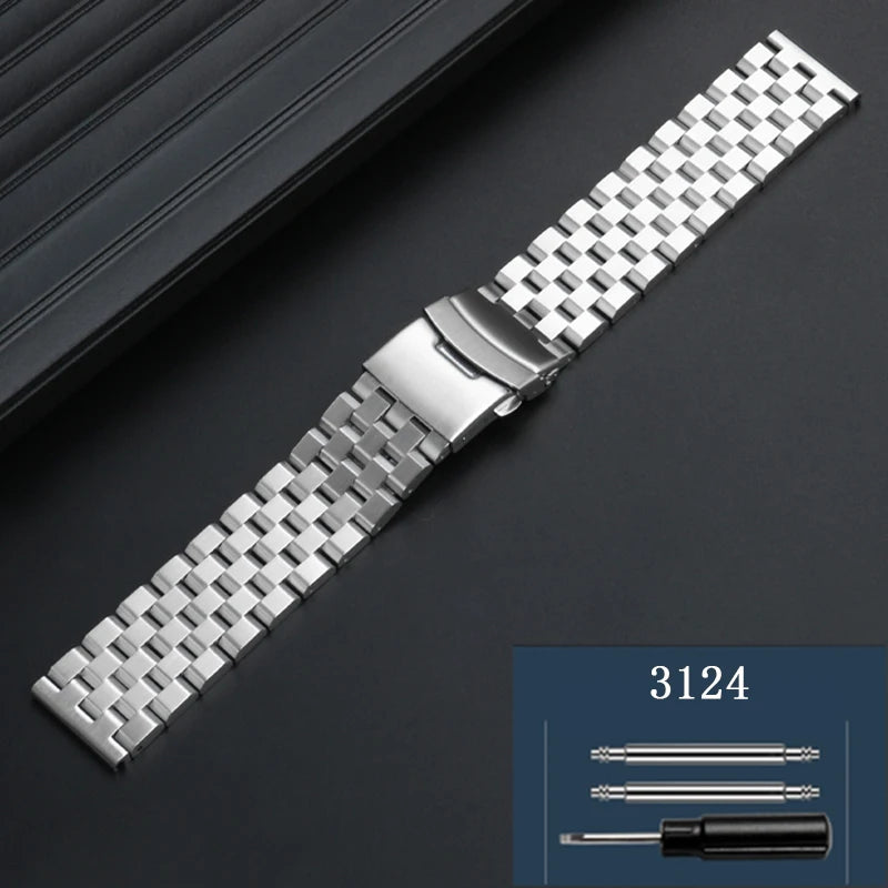Cinturino in acciaio inossidabile di alta qualità modificato con connettore a maglie speciali per orologio da uomo Citizen BJ8050-08E/BJ8050