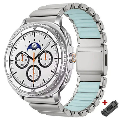 Metal Bracelet for Samsung Galaxy Watch 8 40mm 44mm 8 Classic 46mm, Magnetic Buckle Strap for Galaxy Watch 7 Ultra 2025 47mm