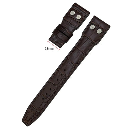 Bracelet de montre en cuir de veau véritable épais, 20mm 21mm 22mm, pour IWC Big PILOT Spitfire TOP GUN IW5009 IW3777, bracelet de montre en cuir de vache à rivets
