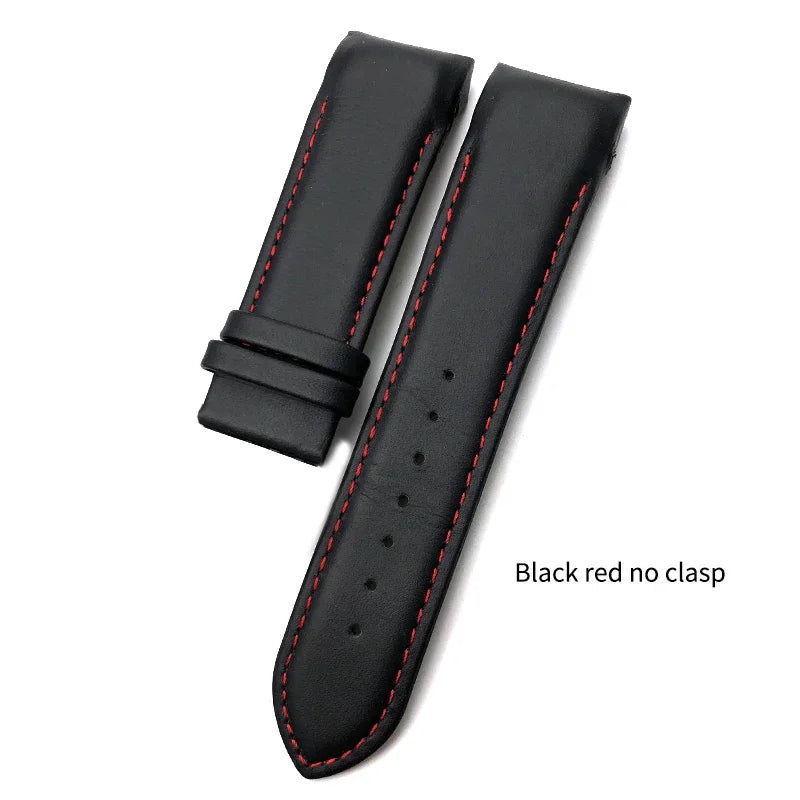 Cinturino per orologio in vera pelle 22mm 23mm 24mm adatto per Tissot T 035617 T035 cinturino in pelle di vacchetta nera fibbia deployante uomo