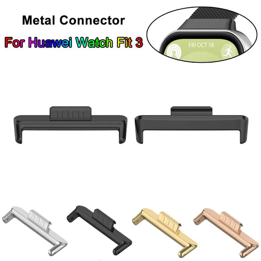 Connettore per cinturino in acciaio inossidabile, connettore metallico di ricambio, accessori intelligenti, foro per Huawei Watch Fit 3, Fit3