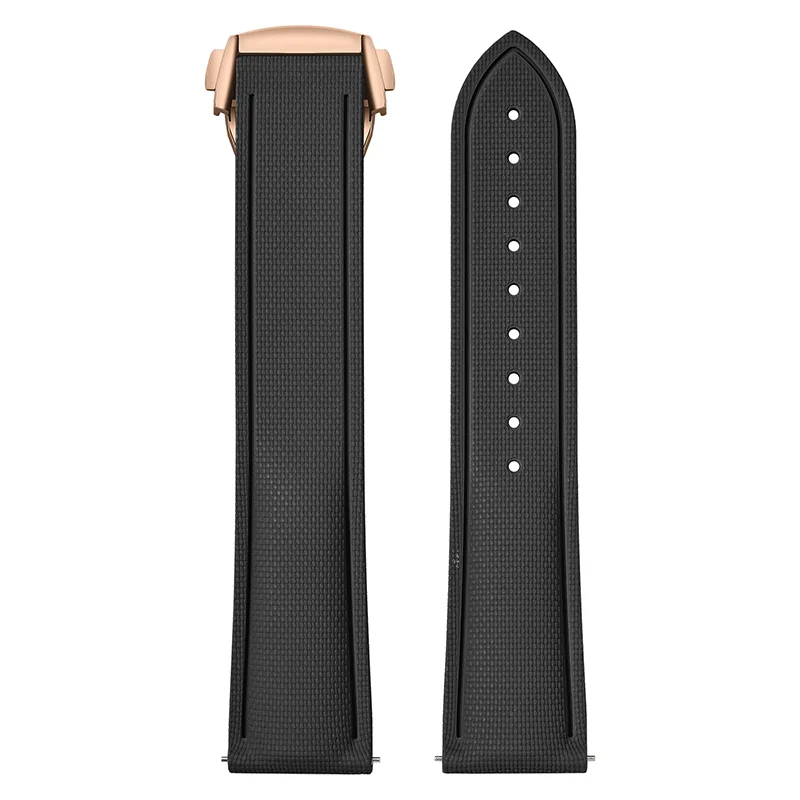 Cinturino in gomma fluorurata per Omega Seamaster 20mm 21mm 22mm FKM, cinturino universale a sgancio rapido, accessori per Rolex e Tudor