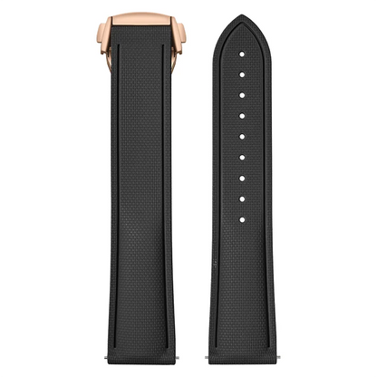 Bracelet montre en caoutchouc florocarbone - avec ou sans Surpiqures / Rapide / Déployante