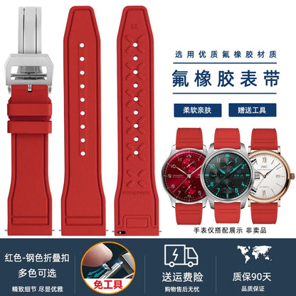 Cinturino per orologio in silicone morbido 20 mm 21 mm 22 mm per IWC Pilot | Cinturino sportivo a sgancio rapido | Sostituzione unisex impermeabile del cinturino in gomma