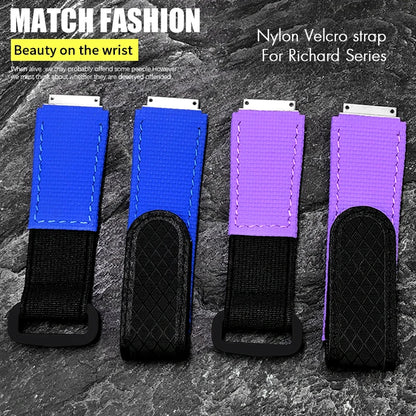 Cinturino per orologio in nylon elastico e fluorocaucciù per Richard Mille RM67-01 67-02 RM011 RM030 RM59-01 RM007 035, cinturino personalizzato FMK fai da te