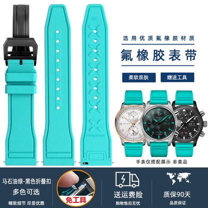 Cinturino per orologio in silicone morbido 20 mm 21 mm 22 mm per IWC Pilot | Cinturino sportivo a sgancio rapido | Sostituzione unisex impermeabile del cinturino in gomma