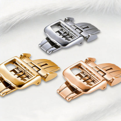 Per Jaeger-LeCoultre JLC, chiusura déployante da 18 mm, fibbia di ricambio di precisione per Master & Reverso, in acciaio inossidabile
