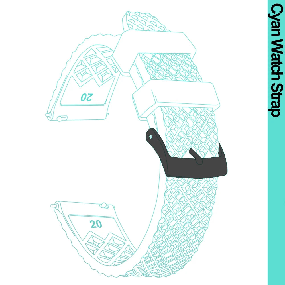 Cinturino per orologio Rapide Premium in gomma a nido d'ape - Universale