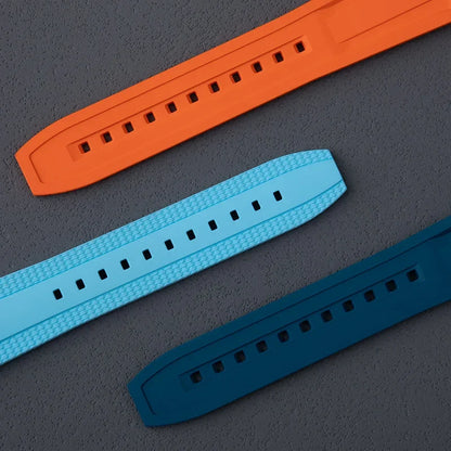 Bracelet en caoutchouc fluoré à motif tissé, 20/22mm, avec boucle de 18mm, pour bracelet de montre Breitling Superocean AVENGER Navitimer