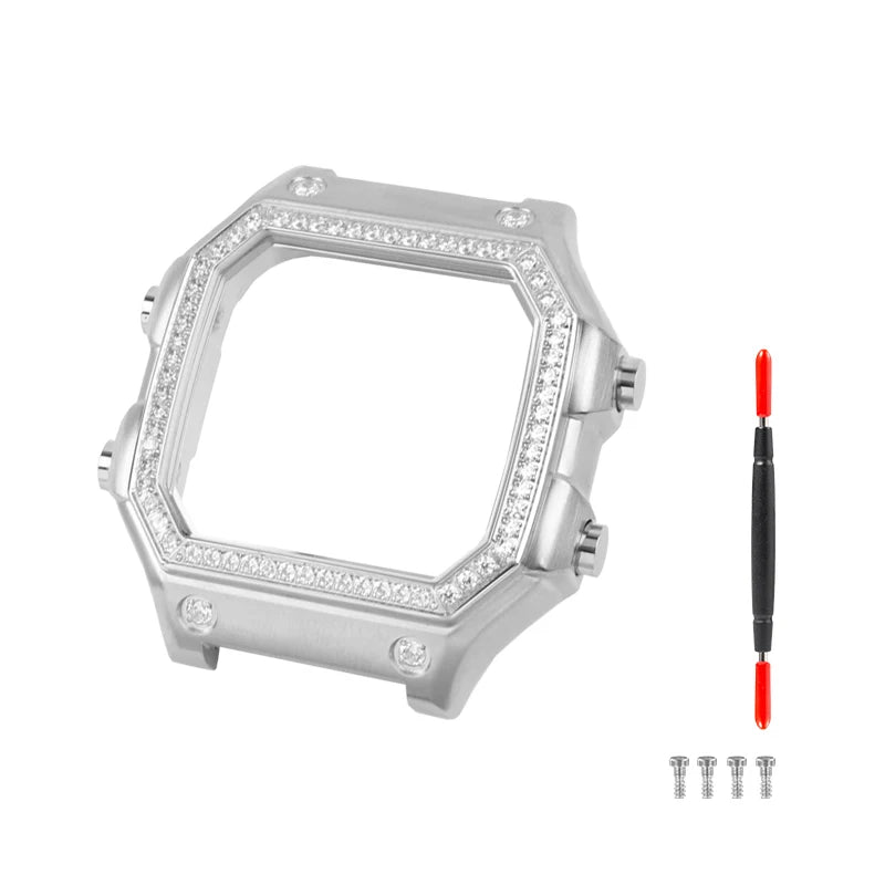 Stainless Steel Watch Case and Strap Modification Kit for Casio Royale Mod AE-1200 (3299) AE-1200WH AE-1300 WS-1600H (3556) WS-1600H