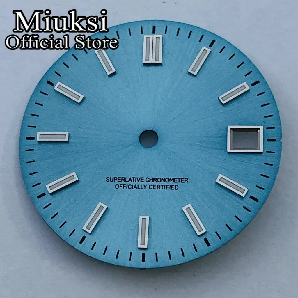 ATA UKSI-Cadran de Montre Lumineux, Noir, Rouge, Bleu, Rose, Jaune, Stérile, Adapté au Mouvement NH35, 29mm