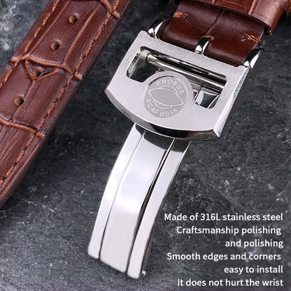 Bracelet de montre en cuir véritable pour hommes, 20mm, 21mm, 22mm, pour IWC, portugais, pilote, marron, noir, bleu