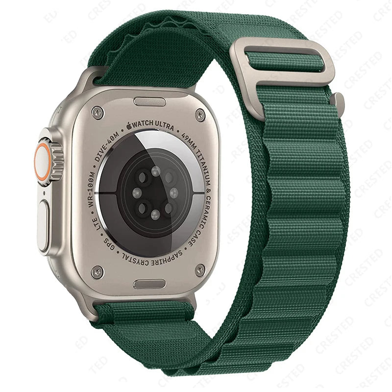 Bracelet à boucle alpine pour Apple watch Ultra 3 2 bandes 49mm 45mm 44mm 40mm 41mm 46mm 42mm Bracelet iWatch série 11 10 SE 9 8 7 6 5 4