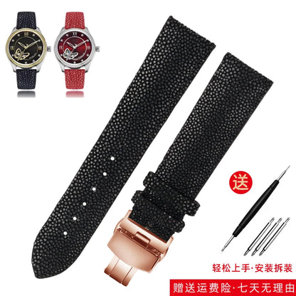 Bracelet de montre en peau de poisson perle pour Huawei TISSOT Omega Mido Tudor bracelet de montre en cuir Manta Ray pour hommes et femmes 20mm 22mm
