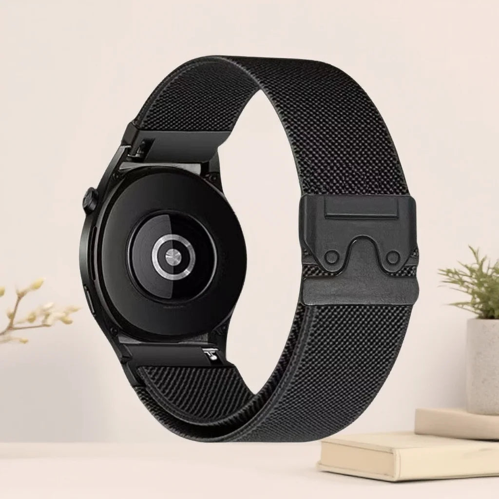Cinturino con fibbia a paracadute 18mm 20mm 22mm, per Garmin Vivoactive 5, Erunner245, cinturino elastico per orologi Samsung/Huawei