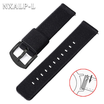 18mm 20mm 22mm 24mm Nylon Elastic Watch Strap Army Woven For Seiko Bracelet Military Sport Watch Band For Men Quick Release