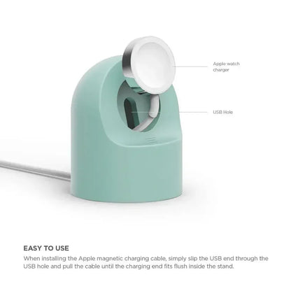 Supporto per caricabatterie Apple Watch Series Ultra/8/SE2/7/6/SE/4/3 49mm/45mm/44mm/42mm/41mm/40mm/38mm, Modalità Comodino in Silicone Resistente