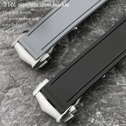 Cinturino per orologio flessibile in gomma fluorurata FKM di alta qualità, 20/21 mm, cinturino per orologio da immersione per Omega Aqua Terra Seamaster 300 Rolex GMT Submariner