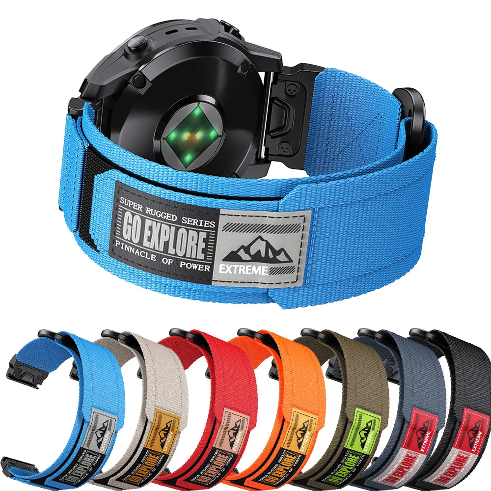 Cinturino per orologio in Velcro QuickFit da 22 mm 26 mm per Garmin Fenix E 8 7 7X 6 6X Pro 5 5X, Epix 2 Pro, Instinct 3 2, Forerunner 955 945