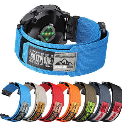 Cinturino per orologio in Velcro QuickFit da 22 mm 26 mm per Garmin Fenix E 8 7 7X 6 6X Pro 5 5X, Epix 2 Pro, Instinct 3 2, Forerunner 955 945