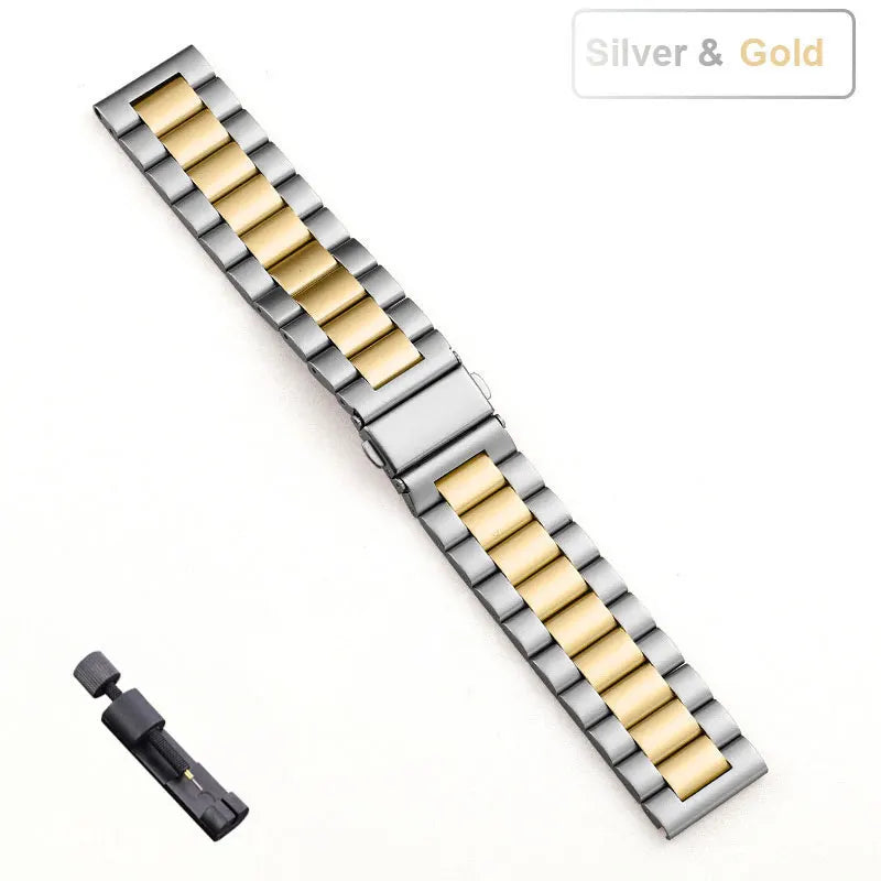 Bracelet en acier inoxydable, 18mm 20mm 22mm, pour Garmin Vivoactive 3 4 4s 5 6, montre Venu 2 2S 3S SQ Forerunner 245, Bracelet en métal