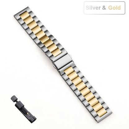 Bracelet en acier inoxydable, 18mm 20mm 22mm, pour Garmin Vivoactive 3 4 4s 5 6, montre Venu 2 2S 3S SQ Forerunner 245, Bracelet en métal
