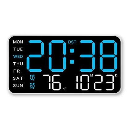 Horloge murale numérique à température, affichage LED, USB/batterie DST, grande Table, réveil pour salon, chambre à coucher, décorations de maison