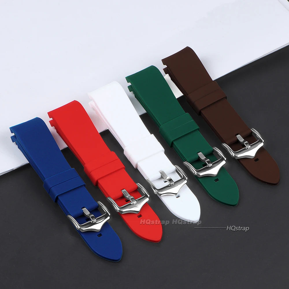 Bracelet en caoutchouc à extrémité incurvée, 20mm 22mm, en Silicone, pour Seiko, Bracelet de Sport étanche pour Rolex, haute qualité