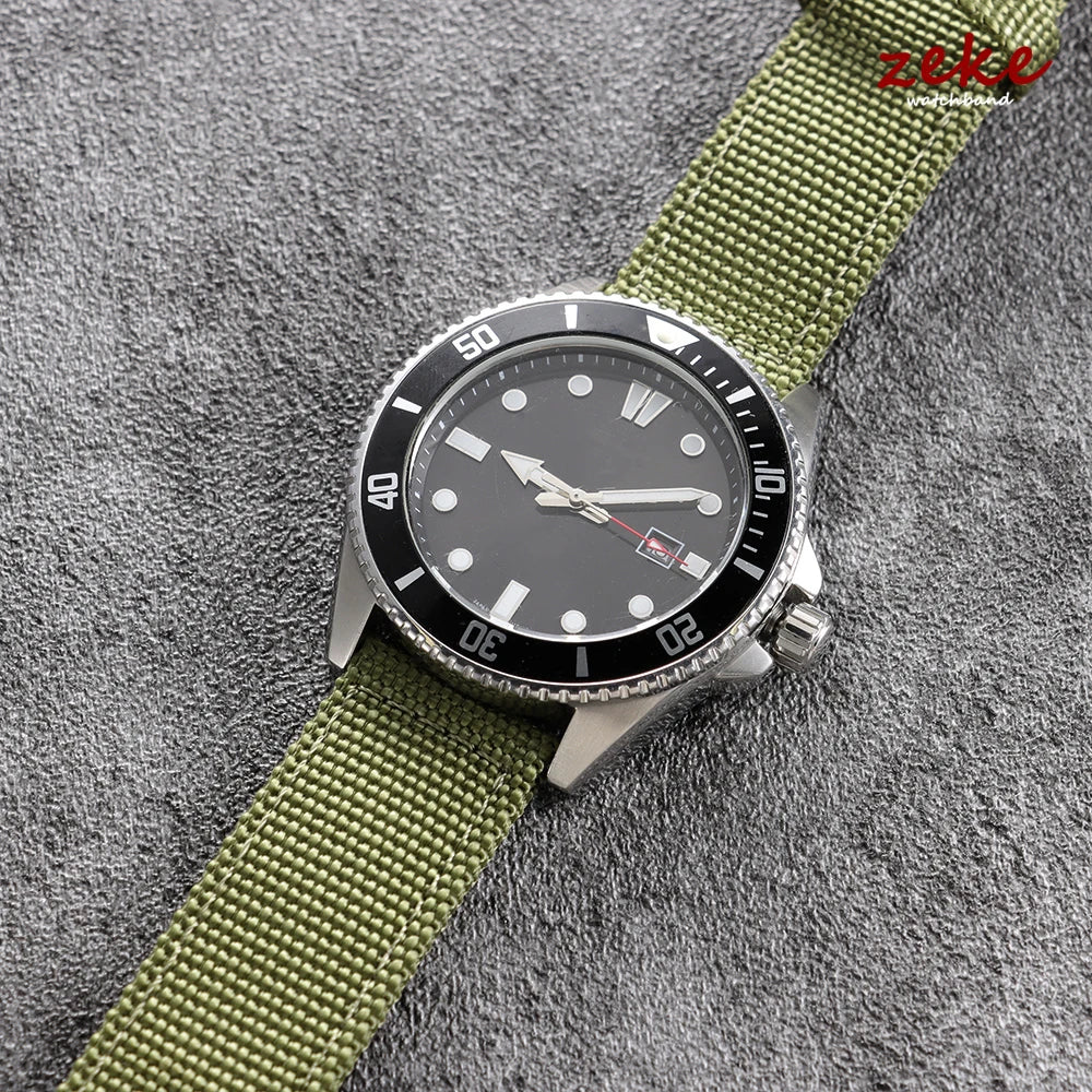 Quick-release canvas watch strap, made of nylon, 18mm, 20mm, 22mm, 24mm, for men and women, replacement straps for smartwatch accessories