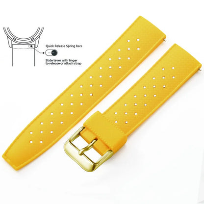 Bracelet de montre en Silicone Tropical bracelet de montre à dégagement rapide 18mm 20mm 22mm bracelet de montre intelligente Tropic en caoutchouc pour Oris Seiko Citizen