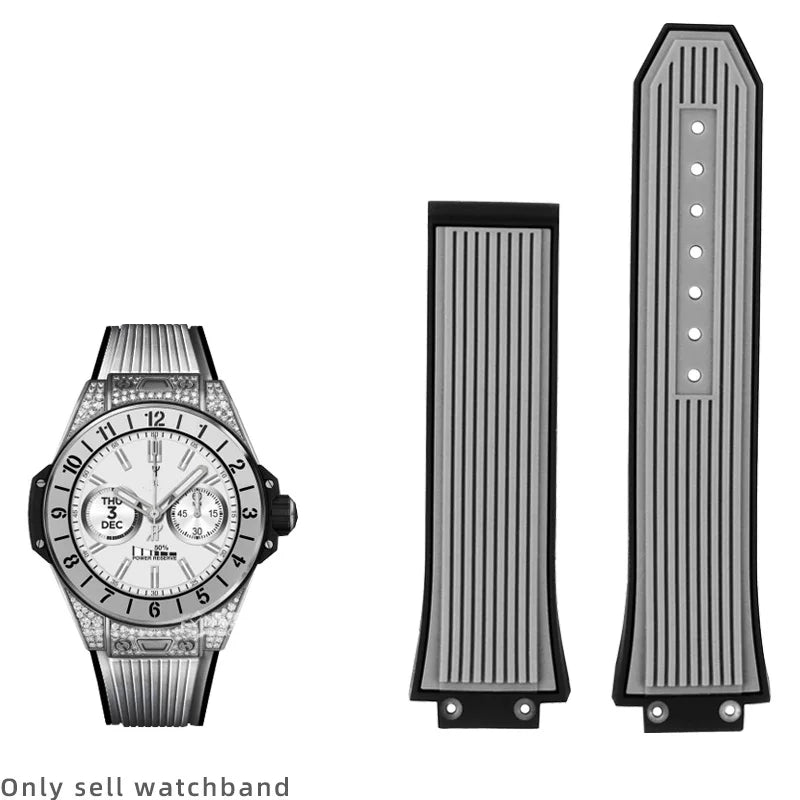 Bracelet de montre étanche en Silicone pour hommes, 27x17mm, pour HUBLOT BIG BANG, accessoires de montre avec outil, chaîne de Bracelet en caoutchouc
