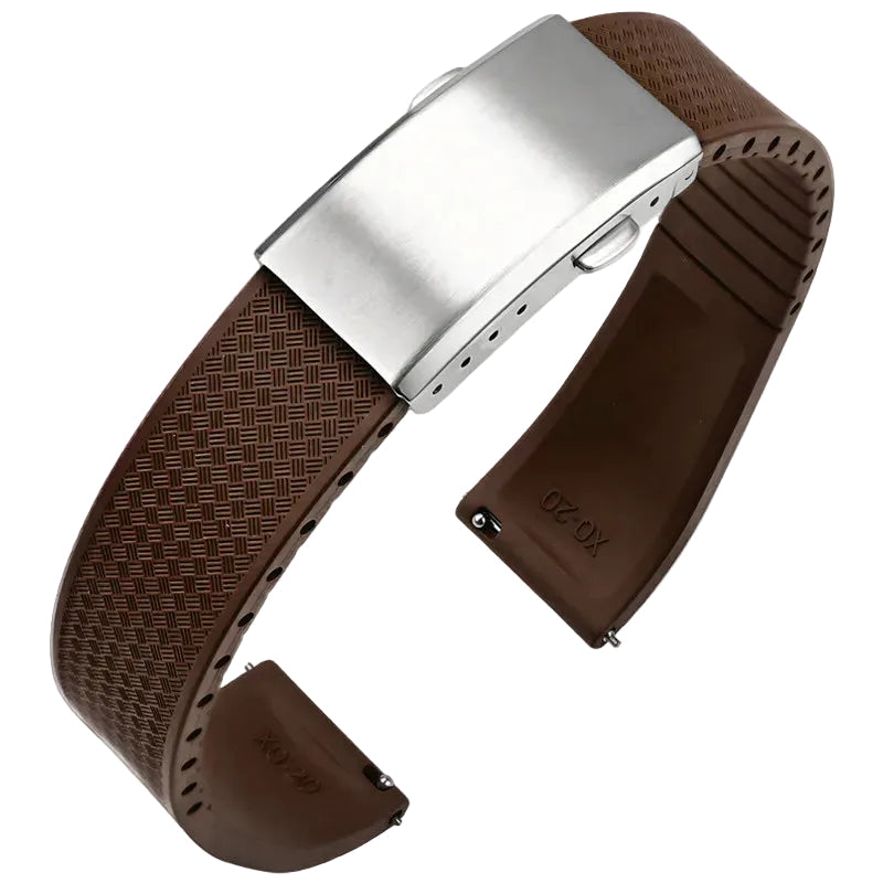 Bracelet montre Racing / Aviateur en caoutchouc Premium - Rapide, Boucle Déployante - A Découper