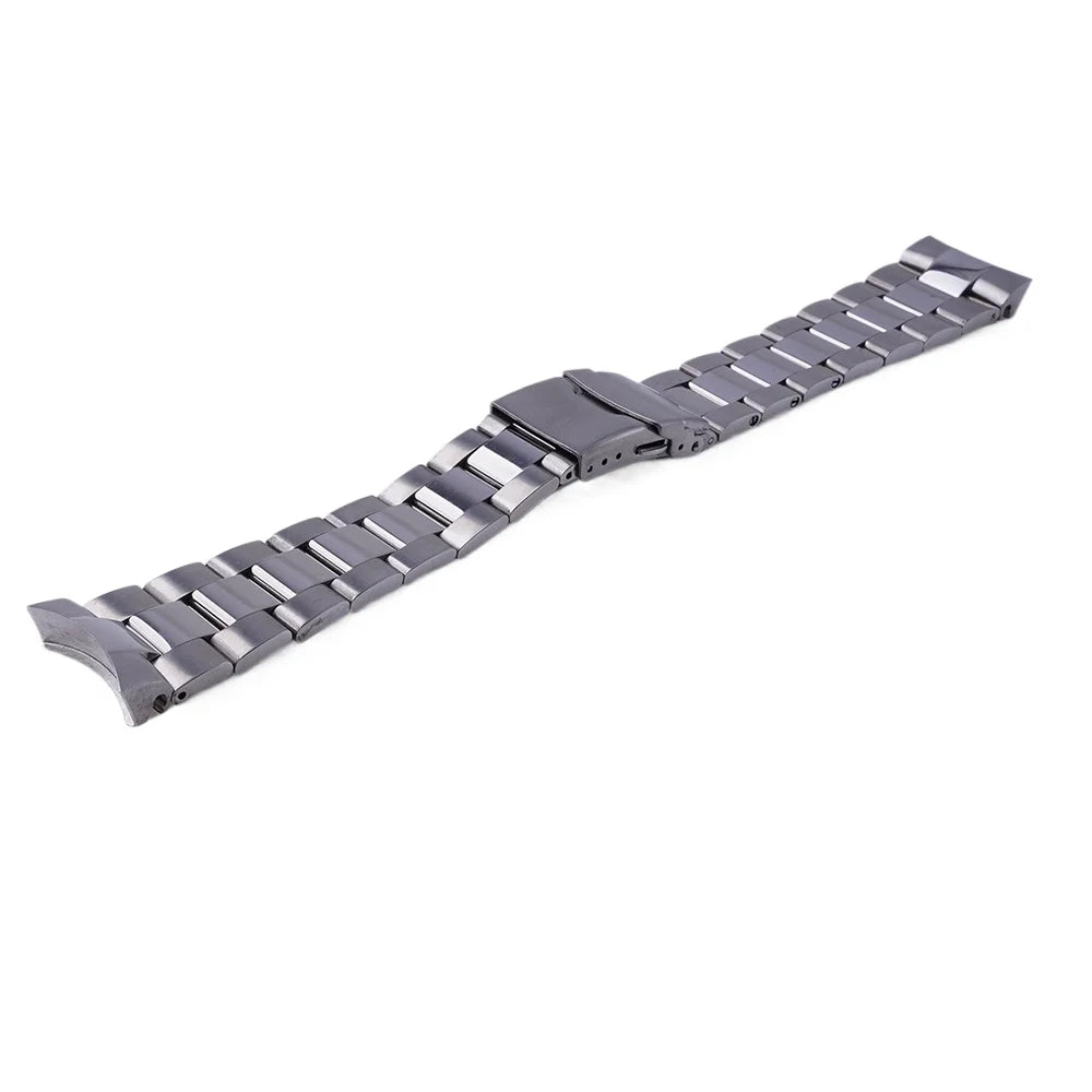 Cinturino per orologio in acciaio inossidabile argento 22 mm con estremità curve per Seiko 5 SKX007/SKX009/SSK001/SSK003/SSK005/SRPD51/53/55/57/59 di Rolamy