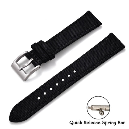 Per Cordura vela cinturino in pelle 18/20/22mm vela cinturini in nylon a sgancio rapido cintura in pelle per Omega Seiko