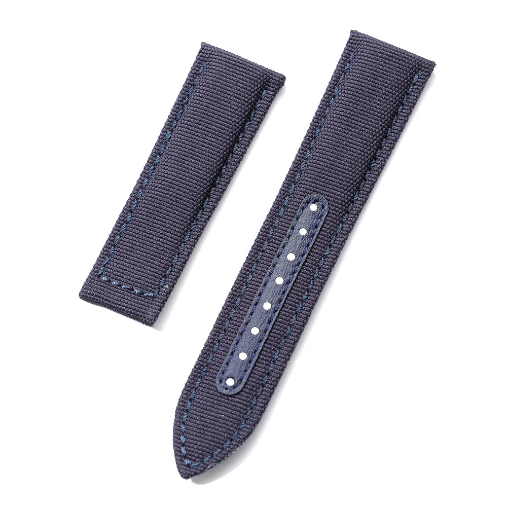 Bracelet de montre en Nylon 20mm 22mm pour Omega Seamaster 300, bracelet de montre pour Speedmaster AT150, boucle pliante en toile, Bracelets de Sport pour hommes